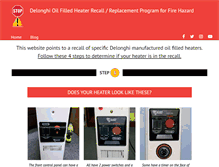 Tablet Screenshot of heaterrecall.com